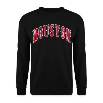 Houston - Unisex Pullover - Schwarz - Vorne - Alina (178cm) & Michal (187cm)