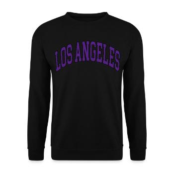 Los Angeles - Unisex Pullover - Schwarz - Vorne - Alina (178cm) & Michal (187cm)