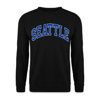 Seattle - Unisex Pullover - Schwarz - Vorne - Alina (178cm) & Michal (187cm)