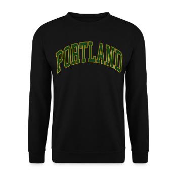 Portland - Unisex Pullover - Schwarz - Vorne - Alina (178cm) & Michal (187cm)