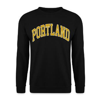 Portland - Unisex Pullover - Schwarz - Vorne - Alina (178cm) & Michal (187cm)