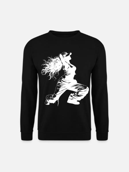 Breakdancer Drawing - Unisex Sweatshirt - black