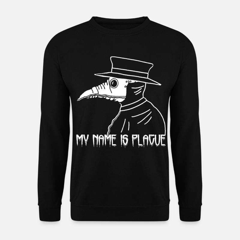 Pestdoktor (Weiß) - Unisex Pullover - Schwarz
