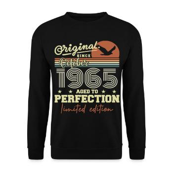 1965 October 1965 Anniversary October 1965 - Unisex Sweatshirt - black - Front - Alina (178cm) & Michal (187cm)