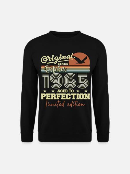 1965 October 1965 Anniversary October 1965 - Unisex Sweatshirt - black