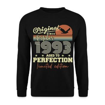 1993 Octobre 1993 anniversaire octobre 1993 - Sweat-shirt Unisexe - noir - Devant - Alina (178cm) & Michal (187cm)