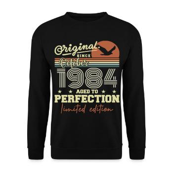 1984 October 1984 Anniversary October 1984 - Unisex Sweatshirt - black - Front - Alina (178cm) & Michal (187cm)