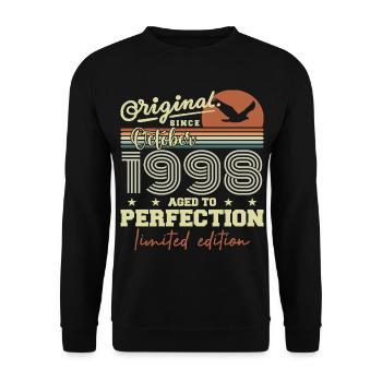 1998 October 1998 Anniversary October 1998 - Unisex Sweatshirt - black - Front - Alina (178cm) & Michal (187cm)