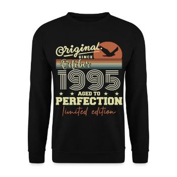 1995 October 1995 Anniversary October 1995 - Unisex Sweatshirt - black - Front - Alina (178cm) & Michal (187cm)