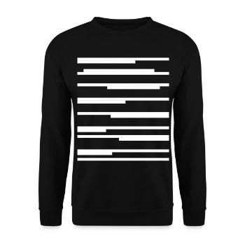 Geometric Lines design - Unisex Sweatshirt - black - Front - Alina (178cm) & Michal (187cm)