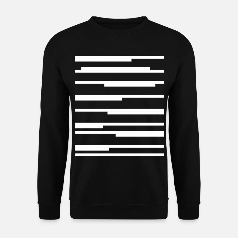 Design mit geometrischen Linien - Unisex Pullover - Schwarz