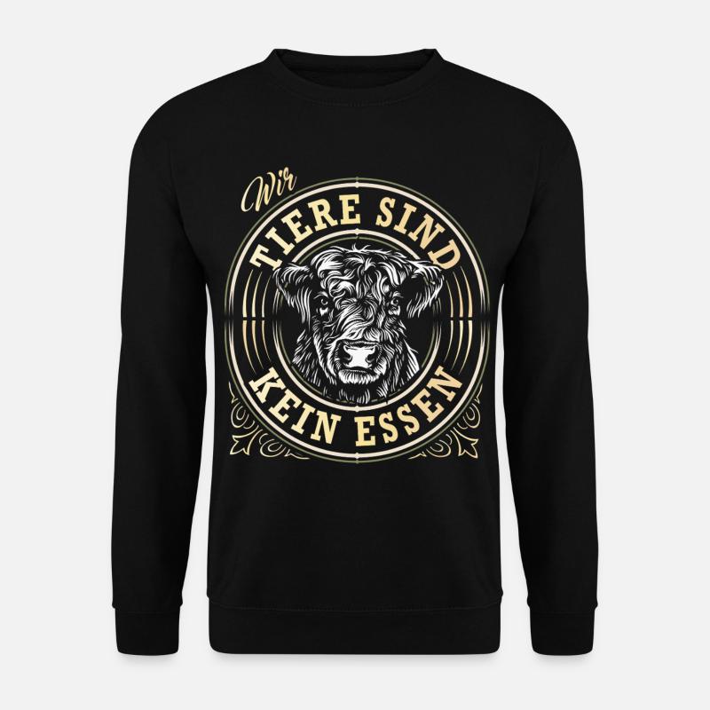 Tiere sind kein Essen - Tierschutz - Tierfreund - Unisex Pullover - Schwarz