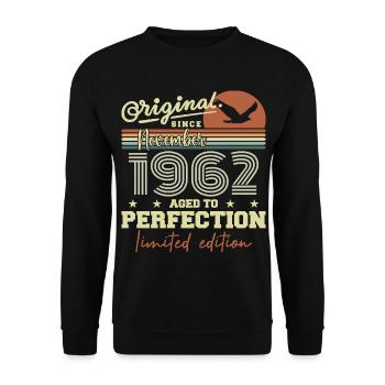 November 1962 Jubiläum 1962 November 1962 - Unisex Pullover - Schwarz - Vorne - Alina (178cm) & Michal (187cm)