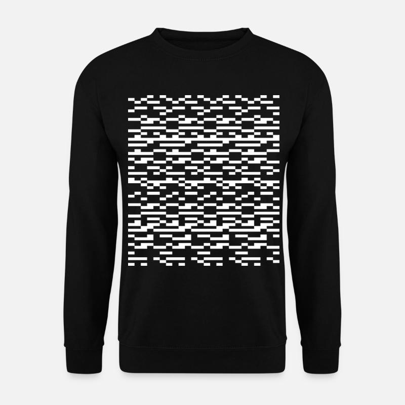 Glitch Grid Monochrome Pattern - Unisex Sweatshirt - black