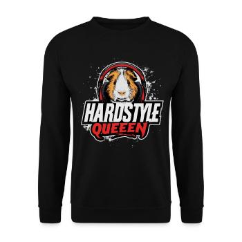 Hardstyle Queen – cobaye avec casque - Sweat-shirt Unisexe - noir - Devant - Alina (178cm) & Michal (187cm)