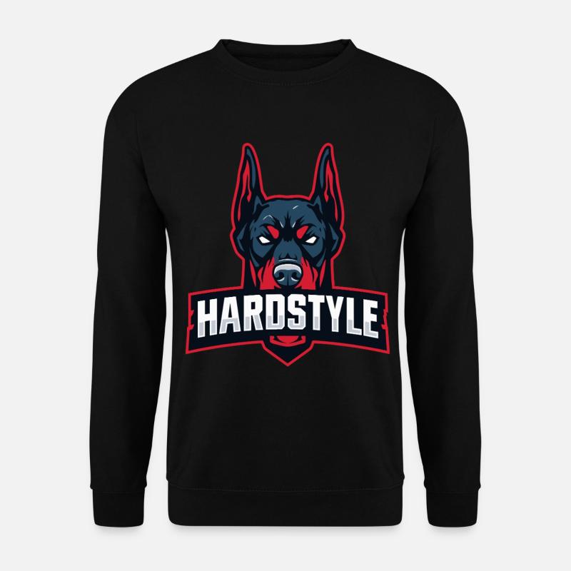 Doberman Head – HARDSTYLE - Unisex Sweatshirt - black