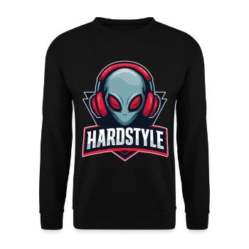 HARDSTYLE Alien Headphone Motif - Sweat-shirt Unisexe - noir - Devant - Alina (178cm) & Michal (187cm)