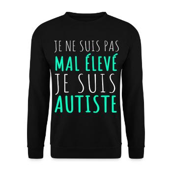 Autism Gift Autism Inclusion Neurodiversity - Unisex Sweatshirt - black - Front - Alina (178cm) & Michal (187cm)