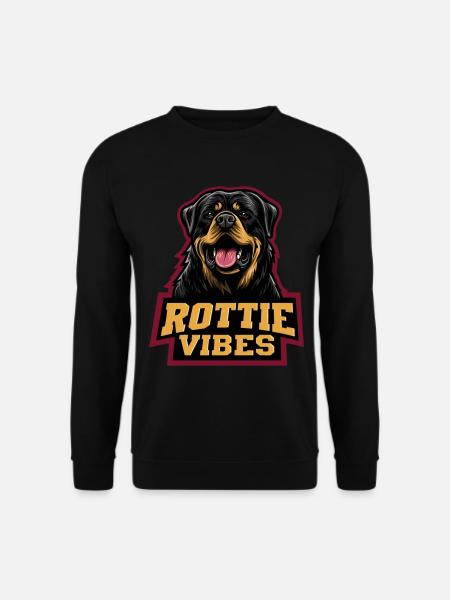 Rottweiler Head Rottie Vibes - Unisex Sweatshirt - black