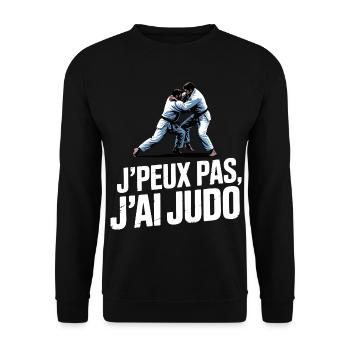 Je Peux Pas J'ai Judo Humour Cadeau - Sweat-shirt Unisexe - noir - Devant - Alina (178cm) & Michal (187cm)
