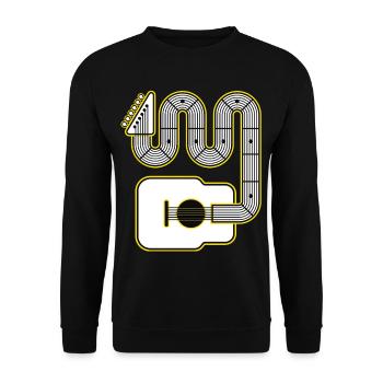 Geometric Guitar - Unisex Sweatshirt - black - Front - Alina (178cm) & Michal (187cm)