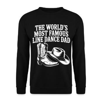 LineDance Dad Worldwide Legend - Unisex Sweatshirt - black - Front - Alina (178cm) & Michal (187cm)