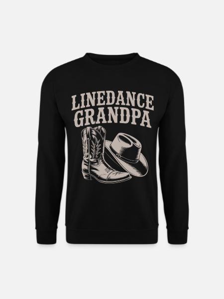 Line Dance Grandpa Boots - Unisex Sweatshirt - black