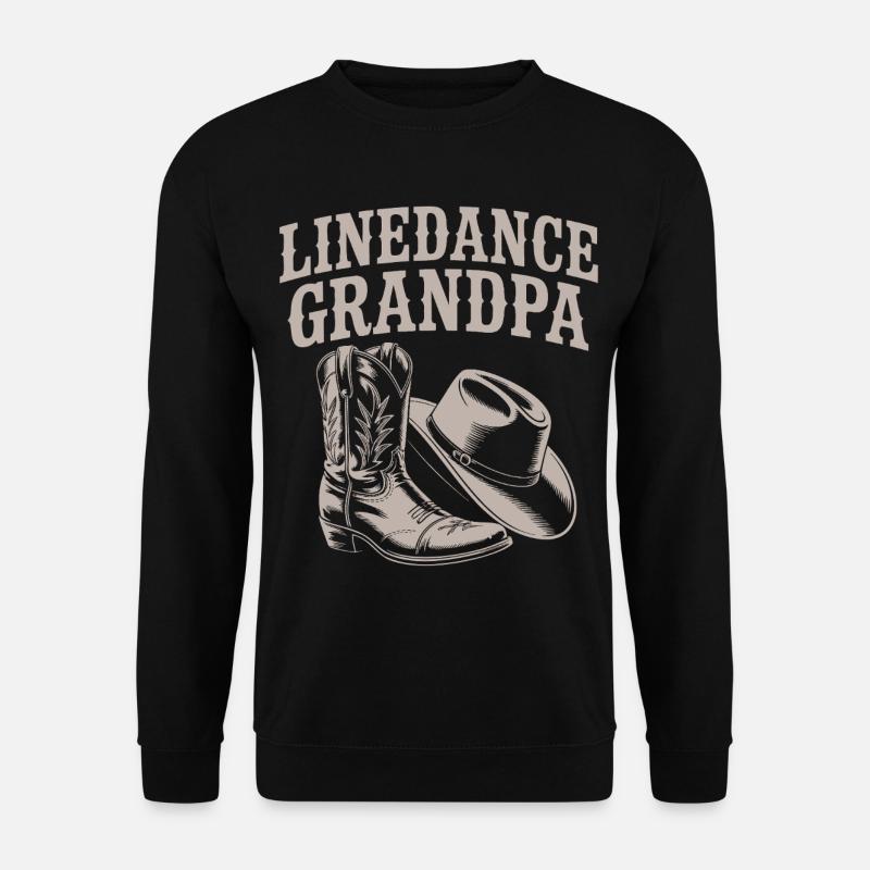 Line Dance Grandpa Boots - Unisex Sweatshirt - black
