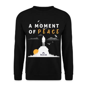 Moment of Peace Silhouette  "A Moment of Peace" - Unisex Sweatshirt - black - Front - Alina (178cm) & Michal (187cm)
