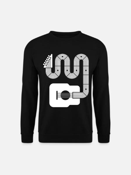 Abstract Acoustic Guitar - Unisex Sweatshirt - black