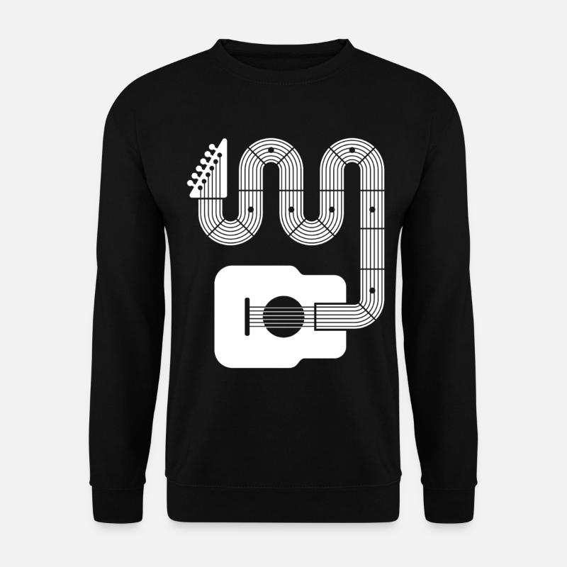 Abstract Acoustic Guitar - Unisex Sweatshirt - black
