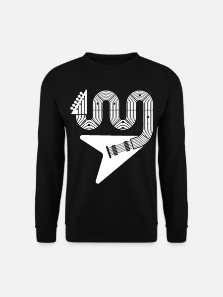 Abstract Electric Guitar - Unisex Sweatshirt - black