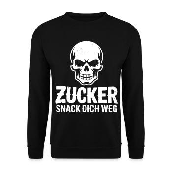 Sugar Skull Snack You Away - Unisex Sweatshirt - black - Front - Alina (178cm) & Michal (187cm)