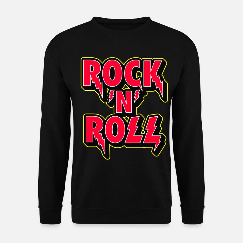Rock 'N' Roll 3D Logo - Unisex Sweatshirt - black