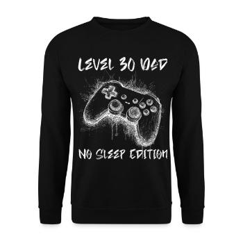 Level 30 No Sleep Edition Gamer - Unisex Pullover - Schwarz - Vorne - Alina (178cm) & Michal (187cm)