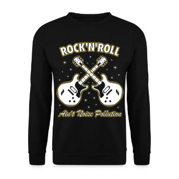 Rock 'n' Roll ist keine Lärmbelastung - Unisex Pullover - Schwarz - Vorne - Alina (178cm) & Michal (187cm)