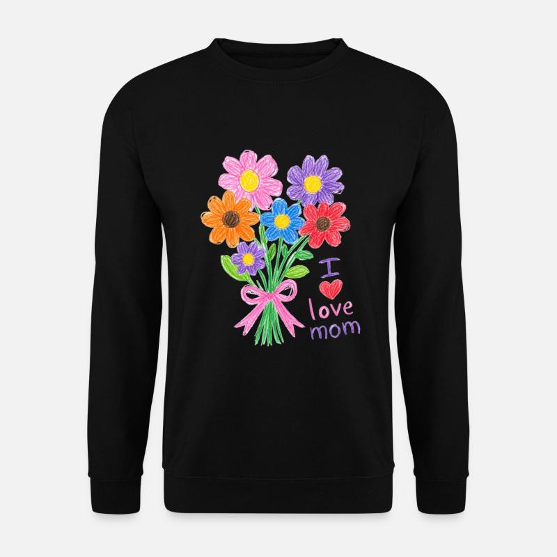 Pencil Bouquet for Mom - Unisex Sweatshirt - black