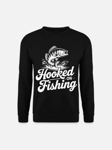 Hooked on Fishing - Unisex Sweatshirt - black