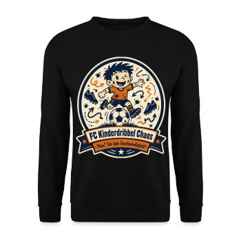 FC Kinderdribbel Chaos - Unisex Pullover - Schwarz - Vorne - Alina (178cm) & Michal (187cm)