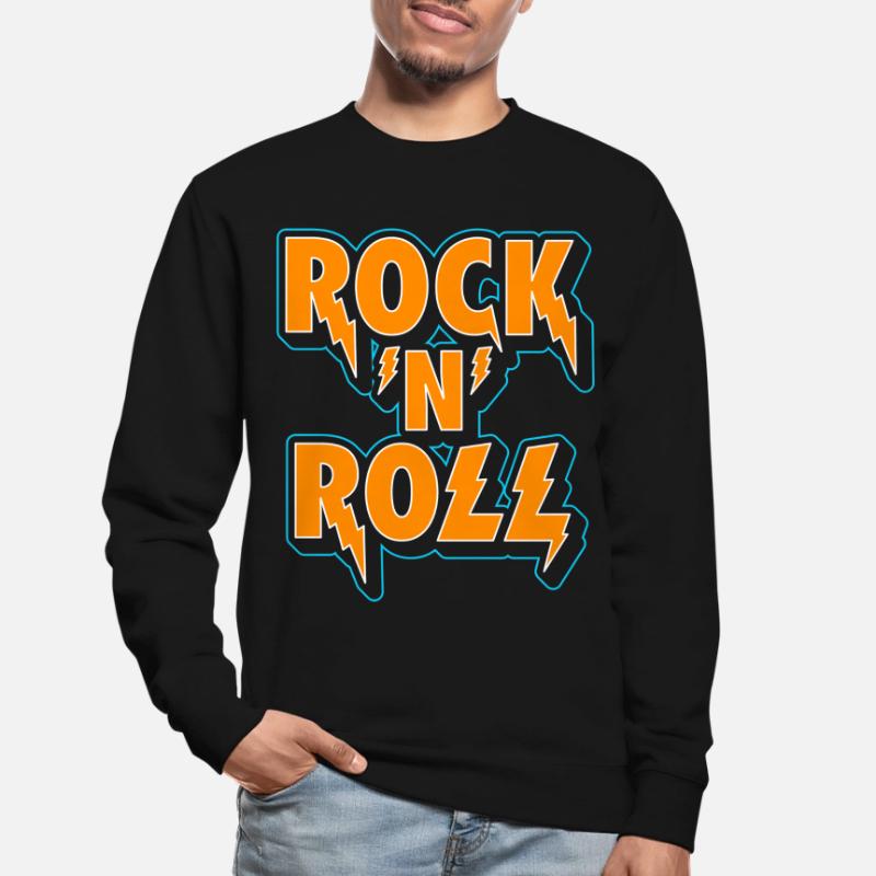 Logo typographique 3D Rock 'N' Roll Sweat-shirt Unisexe