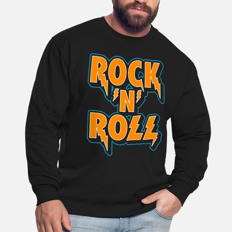 Logo typographique 3D Rock 'N' Roll Sweat-shirt Unisexe