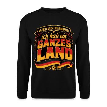 Ich hab keinen Lieblingsspieler - Unisex Pullover - Schwarz - Vorne - Alina (178cm) & Michal (187cm)