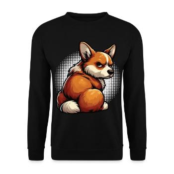 Corgi Corgis Welsh Corgi Corgi Owners Corgis - Unisex Sweatshirt - black - Front - Alina (178cm) & Michal (187cm)
