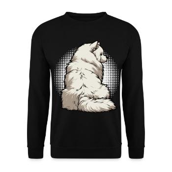 Samoyèdes Propriétaires de Samoyèdes Amants Samoyèdes - Sweat-shirt Unisexe - noir - Devant - Alina (178cm) & Michal (187cm)