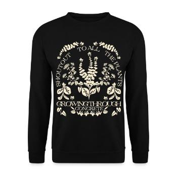 EIN GRÜSSEN AN ALLE PFLANZEN - Unisex Pullover - Schwarz - Vorne - Alina (178cm) & Michal (187cm)