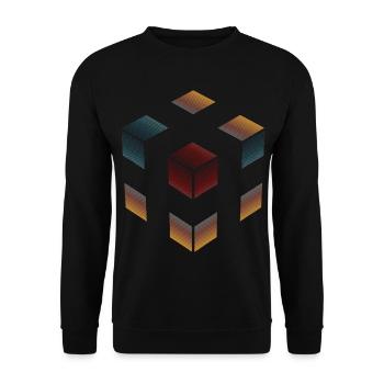 CUBE CROSSING - Unisex Pullover - Schwarz - Vorne - Alina (178cm) & Michal (187cm)
