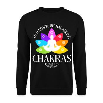 Chakra Balance - Meditation - Unisex Pullover - Schwarz - Vorne - Alina (178cm) & Michal (187cm)