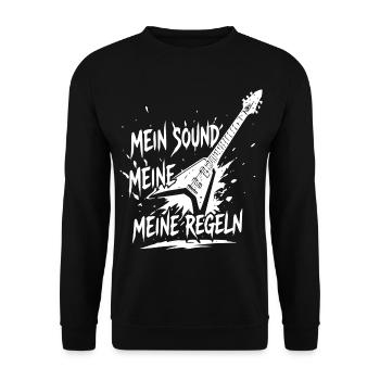 Mein Sound Meine Regeln - Unisex Pullover - Schwarz - Vorne - Alina (178cm) & Michal (187cm)