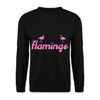 Flamants roses - Sweat-shirt Unisexe - noir - Devant - Alina (178cm) & Michal (187cm)