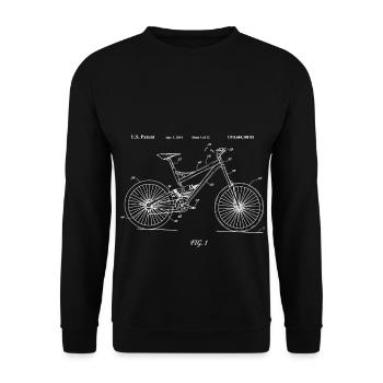 Mountain Bike MTB Bike Bike Patent Gift - Unisex Sweatshirt - black - Front - Alina (178cm) & Michal (187cm)